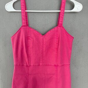 ASOS DESIGN denim mini dress with sweetheart neckline in pink *NEVER WORN*